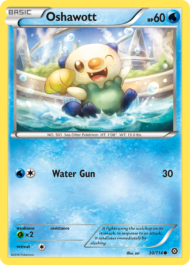 Oshawott (30/114) [XY: Steam Siege] | The Gaming-Verse