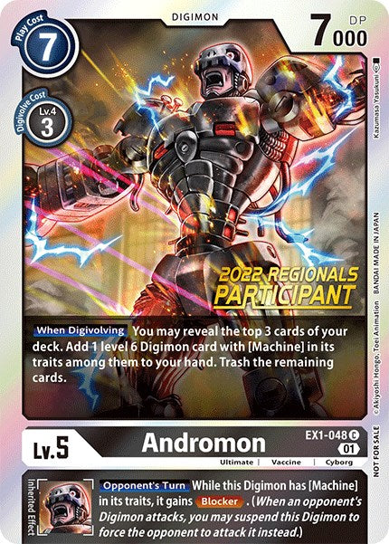 Andromon [EX1-048] (2022 Championship Online Regional) (Online Participant) [Classic Collection Promos] | The Gaming-Verse