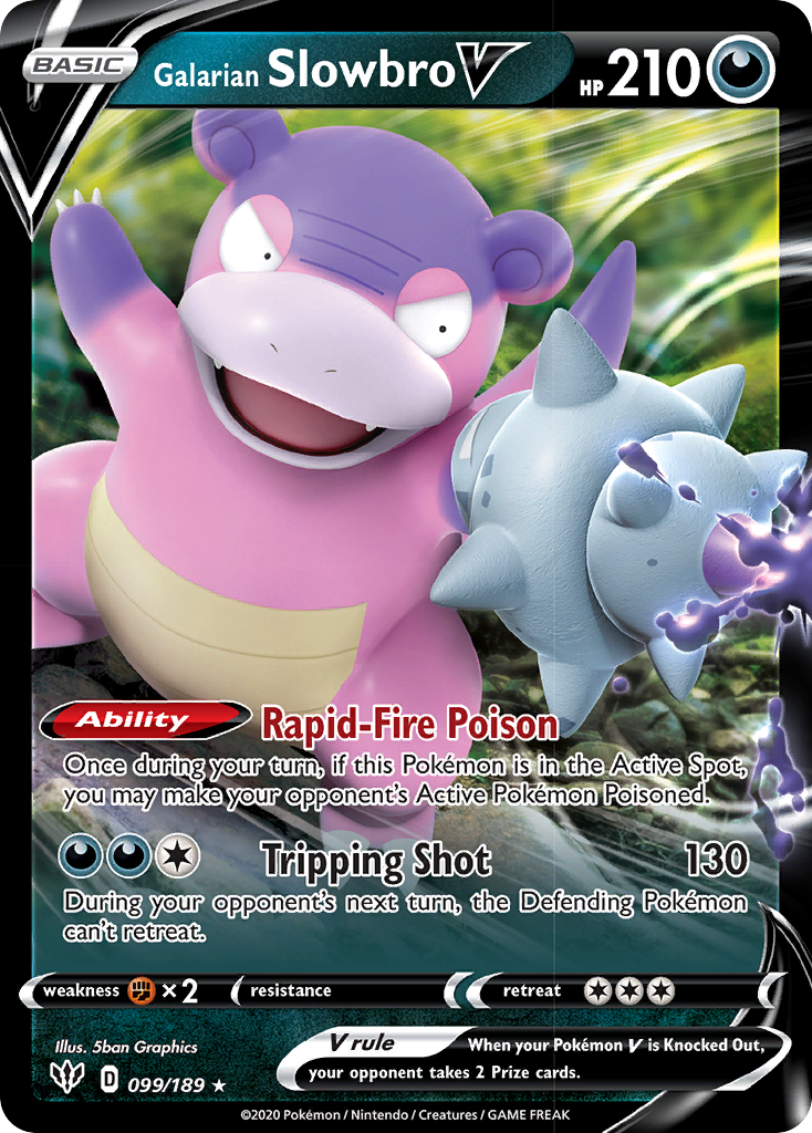 Galarian Slowbro V (099/189) [Sword & Shield: Darkness Ablaze] | The Gaming-Verse