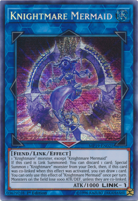 Knightmare Mermaid [MP19-EN025] Prismatic Secret Rare | The Gaming-Verse