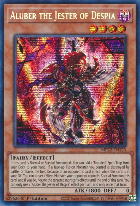 Aluber the Jester of Despia [MP22-EN123] Prismatic Secret Rare | The Gaming-Verse