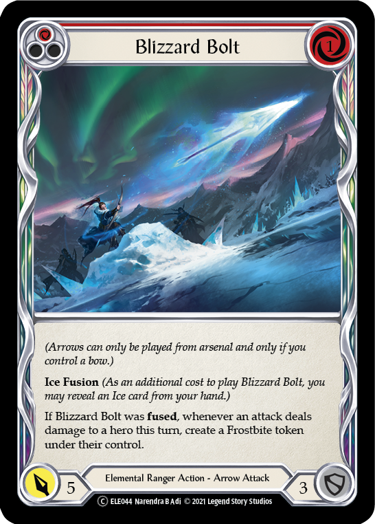 Blizzard Bolt (Red) [U-ELE044] Unlimited Rainbow Foil | The Gaming-Verse