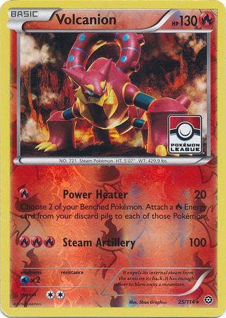 Volcanion (25/114) (League Promo) [XY: Steam Siege] | The Gaming-Verse