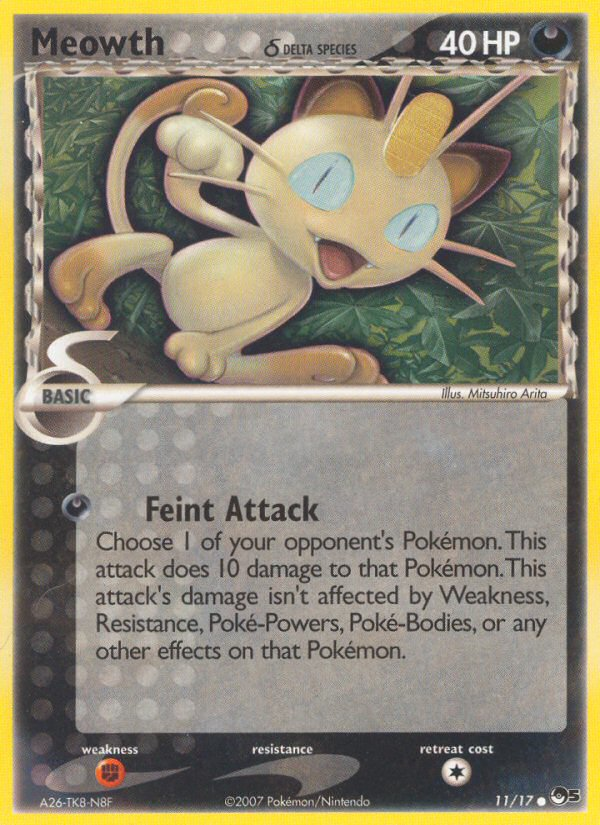 Meowth (11/17) (Delta Species) [POP Series 5] | The Gaming-Verse