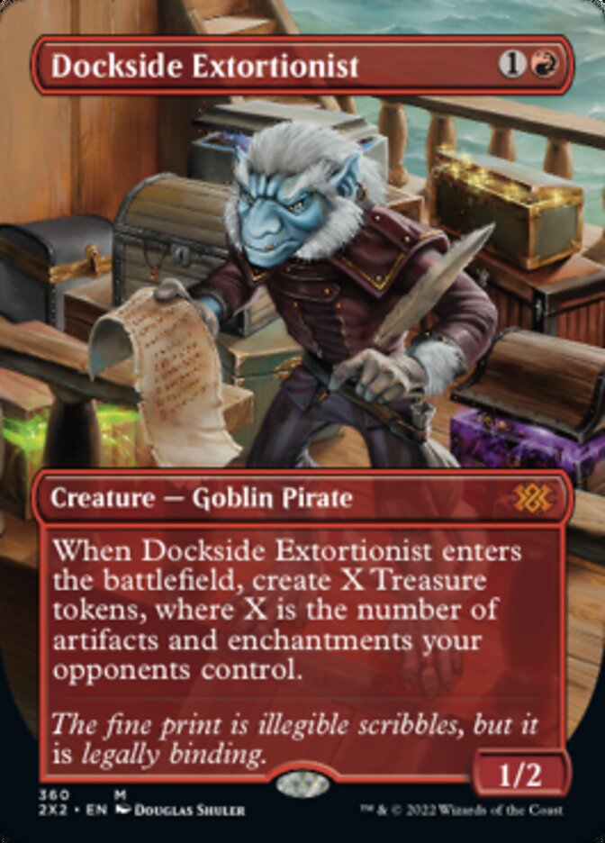 Dockside Extortionist (Borderless Alternate Art) [Double Masters 2022] | The Gaming-Verse