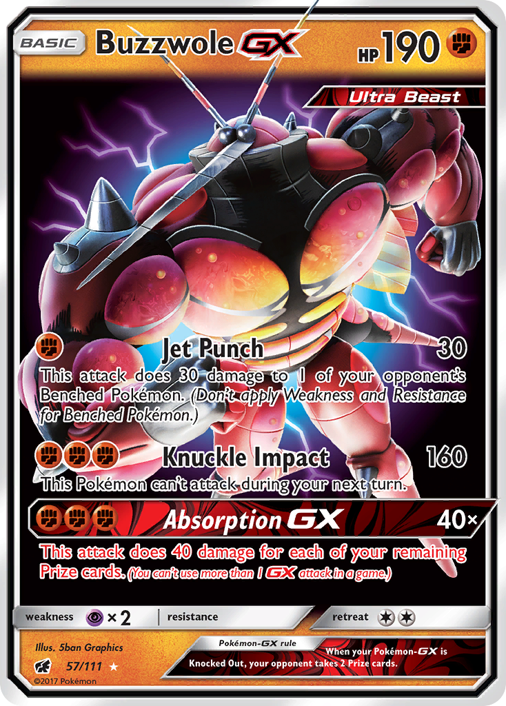 Buzzwole GX (57/111) [Sun & Moon: Crimson Invasion] | The Gaming-Verse