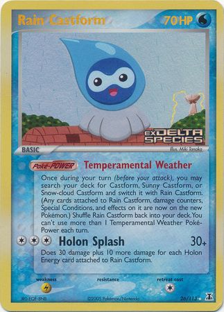 Rain Castform (26/113) (Stamped) [EX: Delta Species] | The Gaming-Verse