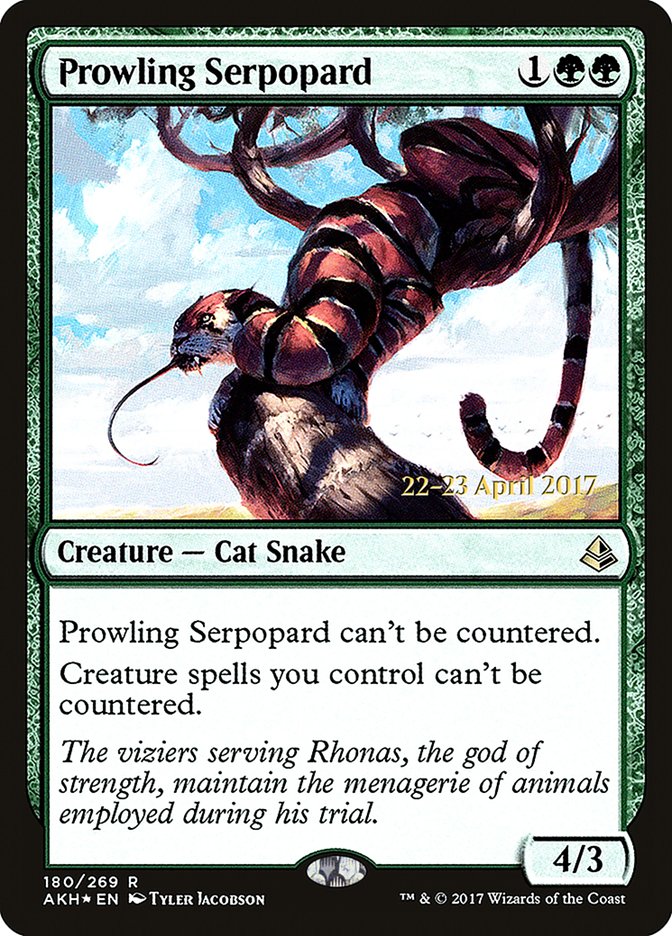 Prowling Serpopard  (Prerelease) [Amonkhet Prerelease Promos] | The Gaming-Verse