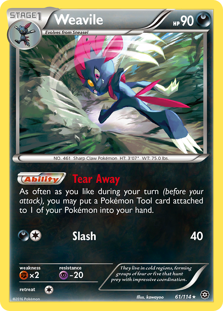 Weavile (61/114) [XY: Steam Siege] | The Gaming-Verse