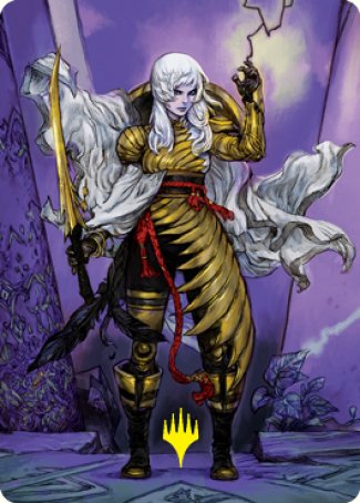 The Wandering Emperor 1 Art Card (Gold-Stamped Signature) [Kamigawa: Neon Dynasty Art Series] | The Gaming-Verse